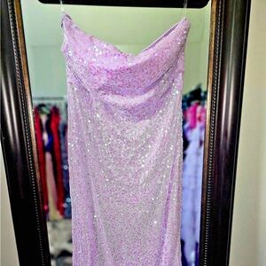 Sparkling Lavender Sequin Dress